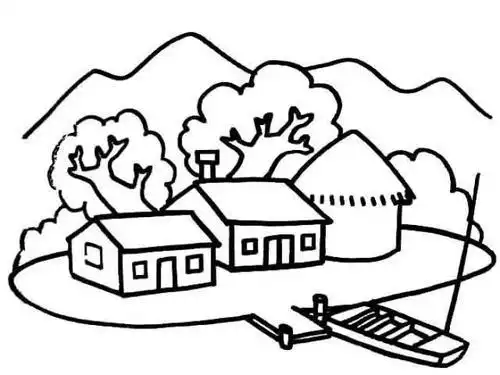 简笔画场景图简单