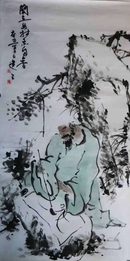 文人禅意画 简淡空灵风——聂建生写意中国人物画艺术赏读_腾讯新闻