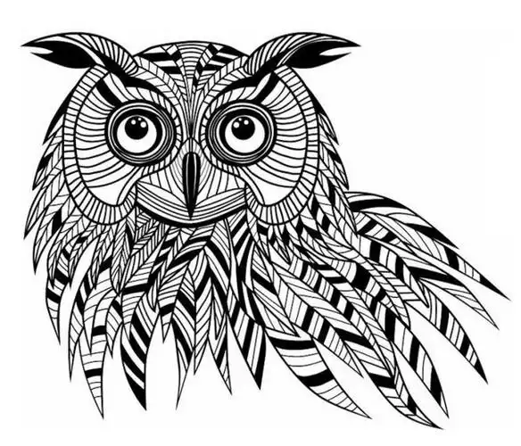 黑白稿 动物 图案