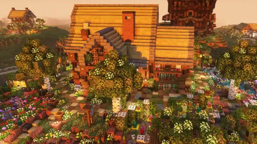 双层的花园温馨小屋 我的世界梦幻建筑