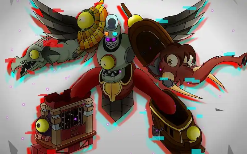 【植物大战僵尸|pvz】耗时2天,画出自制的僵尸博士的终极合体机甲!