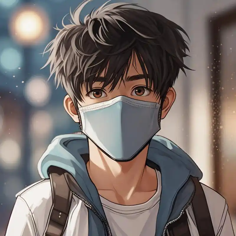 01 戴口罩的帅气男生头像 90 这是一组戴口罩的男生头像,不仅展现