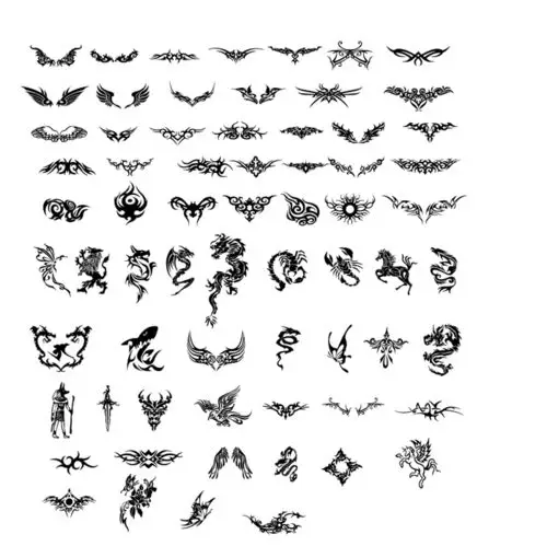 黑白图腾矢量素材