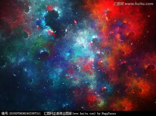 行星星云星系星团星空夜空宇宙抽象色彩太空抽象画油彩水彩恒星星星