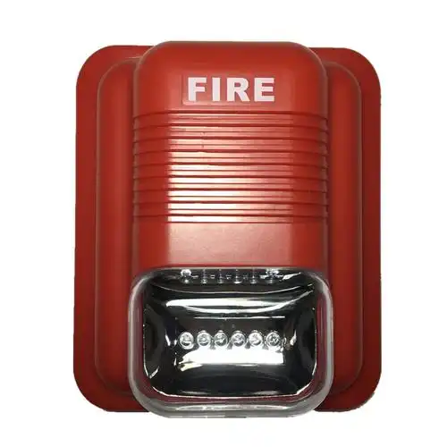 火灾声光报警器消防报警器声光报警24v 手报按钮火灾声光警报器套