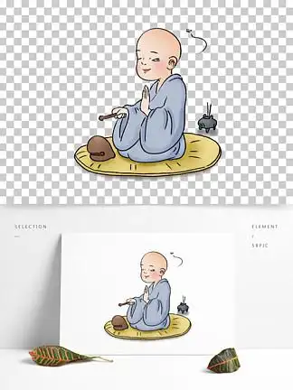 i>卡 /i> i>通 /i>小 i>和 /i> i>尚 /i>敲木鱼