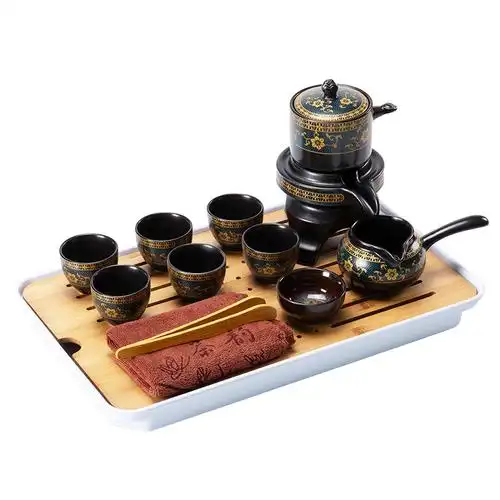 泡茶懒人自动茶具套装家用干泡盘石茶壶茶杯整套茶具