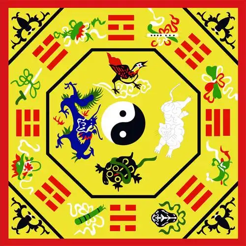 太极八卦地毯道教2米罡毯八卦阴阳太极图地毯踏罡步斗毯道士做法毯3d