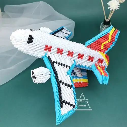 奕耘学生立体手工创意参赛展览三角插折纸飞机手工折纸