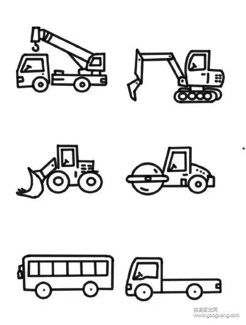 56种交通工具简笔画,画一组简单的交通工具素材