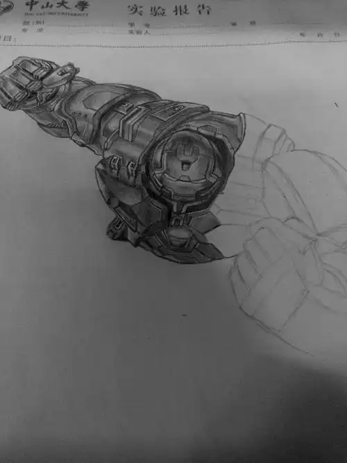 反浩克装甲-素描作品