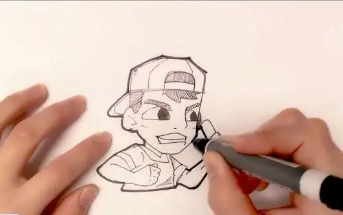 跑男李晨简笔画