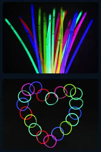 荧光棒100根发光棒演唱会晚会荧光棒道具夜光七彩发光手环银光棒闪光