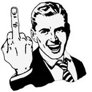 欧美鄙视姿势的头像 就是竖起中指来的