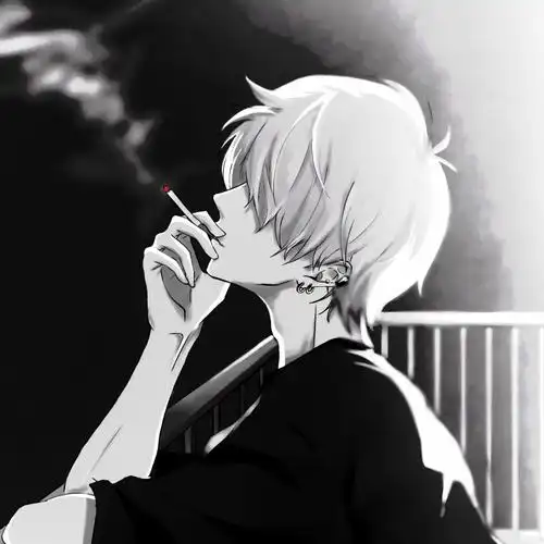 动漫头像男孤独黑白-男生头像-爱聚微信qq空间大杂烩