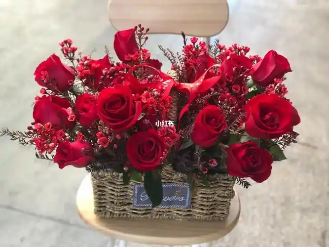 结婚红色系小花篮