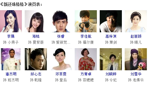 新版还珠格格演员表