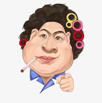 png双十一抢红包小人包租婆形象(800x1200)png卡通包租婆(400x533