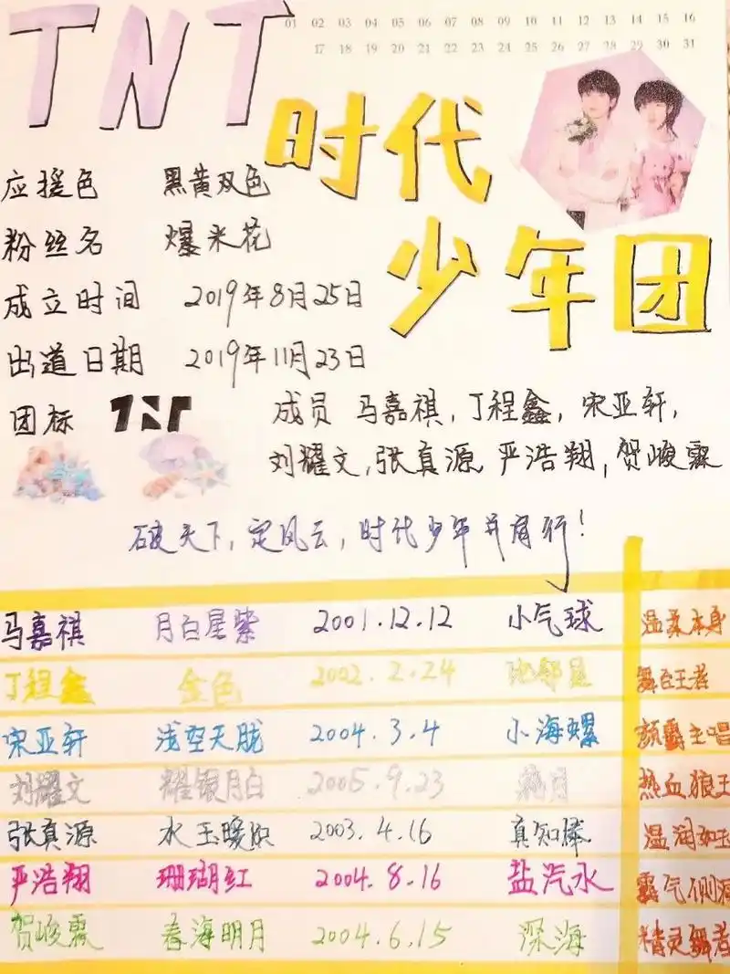 时代少年团手帐—附壁纸 时代少年团的手帐 爆米花们快来康一康 附赠