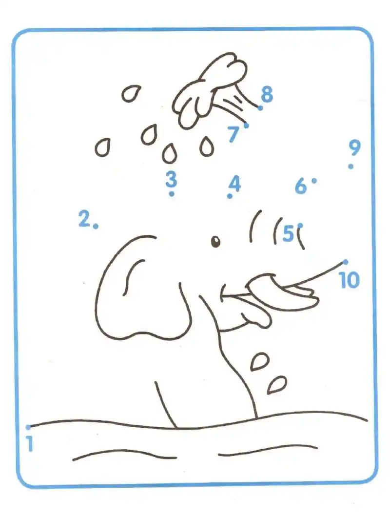 幼儿园1-10数字连线绘画 适合幼儿园的小朋友,感知数字的魅力,在玩