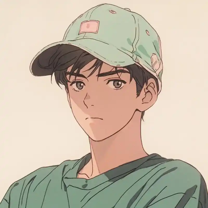 男生动漫头像(戴帽版ii)好头像就是要分享给大家#旧漫头像  - 抖音