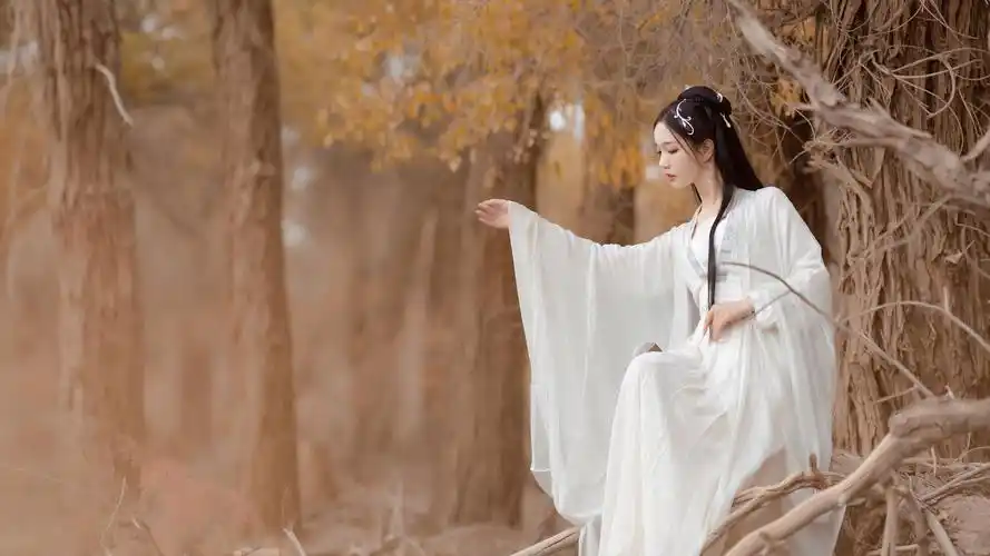 白衣飘飘小仙女温婉汉服写真,大陆-美女图片