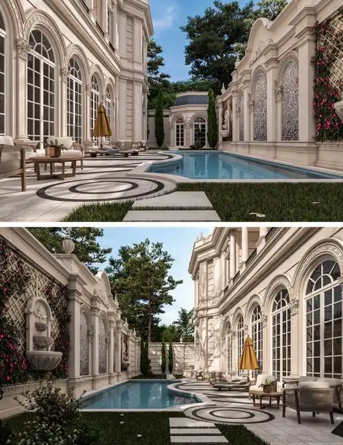 欧式庄园别墅景观建筑设计大宅气质