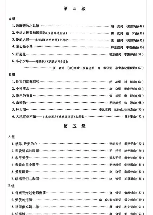 16级新编少儿声乐业余考级曲集上册第16级儿童声乐考级少儿声乐考级