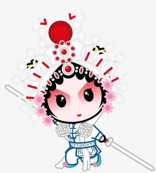 国粹京剧q版全套png动漫武旦