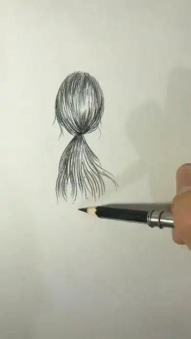 教你画背影女生马尾