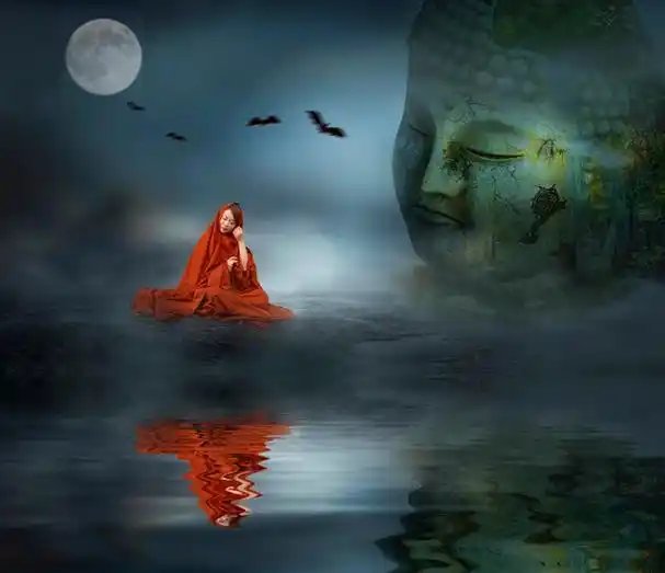 佛经传奇故事:他尖叫起来,"我要和她玩,你为什么把她吃掉?