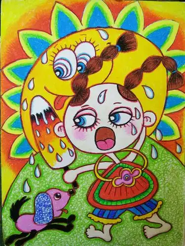 李默油画棒简笔范画