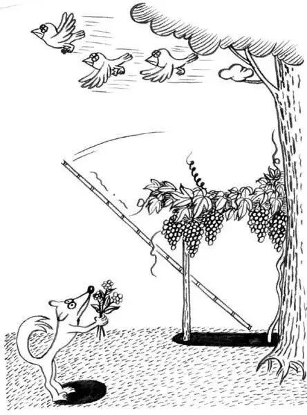 葡萄架的风景简笔画