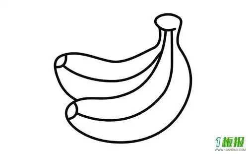 香蕉水果画法简笔画大图