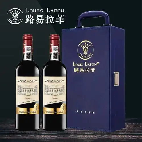 法国原装进口路易拉菲louis lafon红酒双支礼盒节日送礼干红葡萄