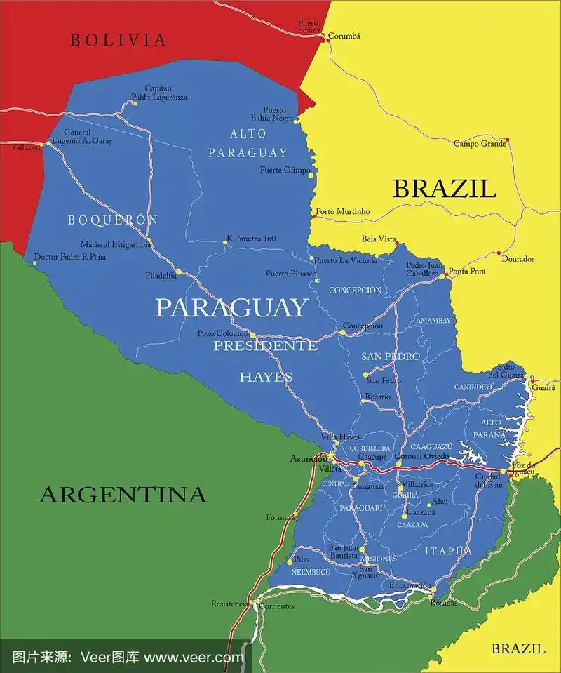 巴拉圭地图
