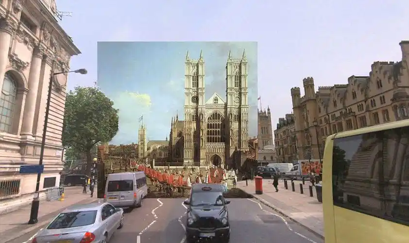 伦敦实景对比油画 真实展现300年历史变迁