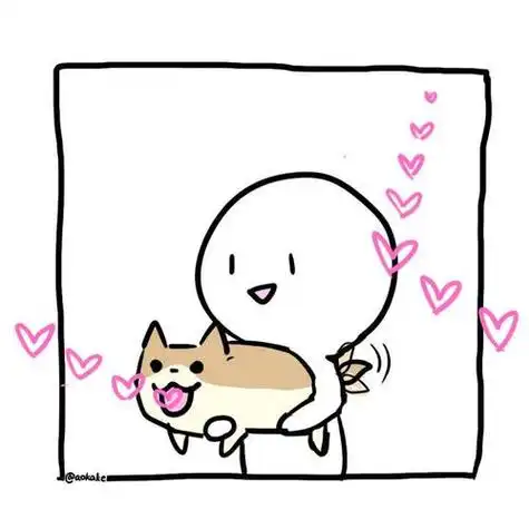 简笔白色小人情头情侣头像卡通可爱卡哇伊楼上楼下系列