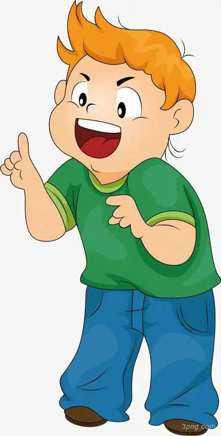 卡通卡通人物小男孩卡通小男孩学习男孩拿喇叭的小男孩男孩节红衣服男