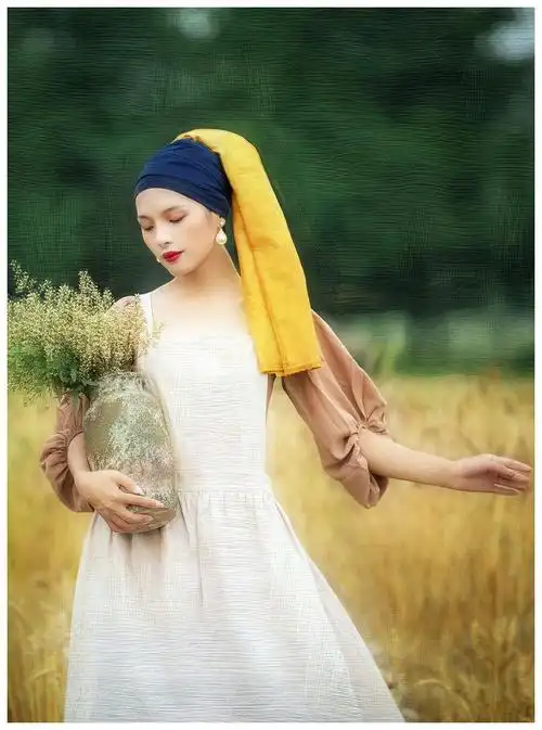 人像摄影组图:戴珍珠耳环的少女