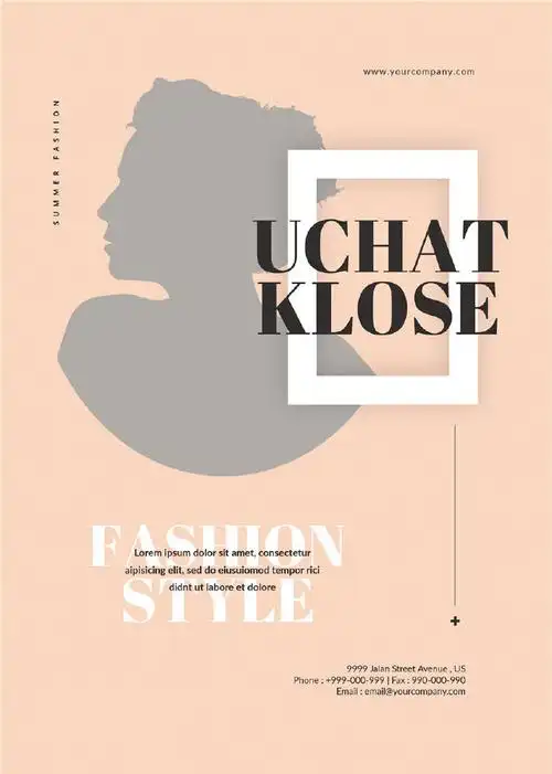 素材资源#欧美风时尚服饰服装杂志排版海报广告设计psd模工素材 传送