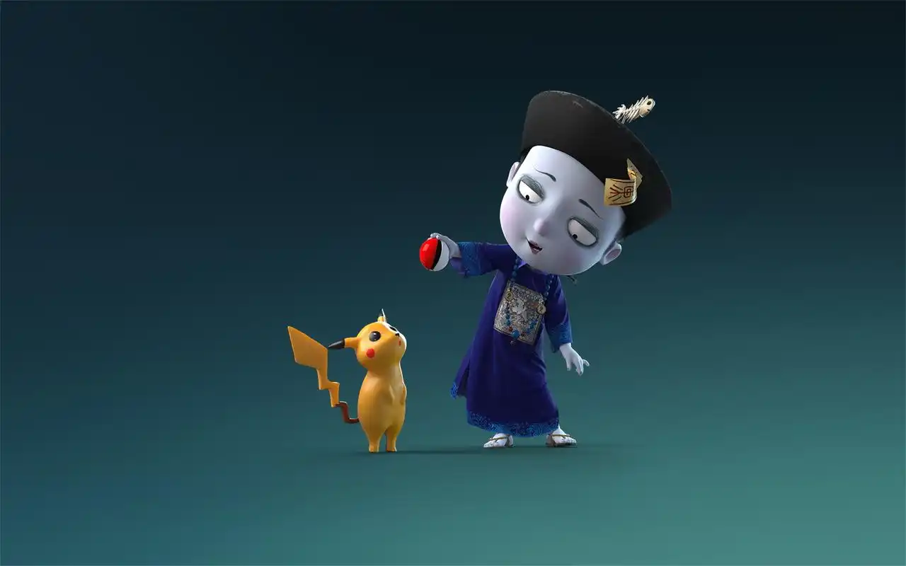 小僵尸僵小鱼呆萌可爱电脑壁纸高清大图预览1920x1200_卡通动漫下载