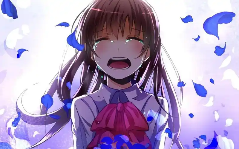 动漫女孩在失声中痛哭