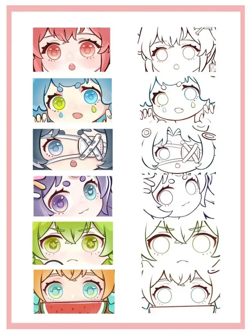 1.首先q版眼睛主要由眼眶,眼球和睫毛这三个部分组成 2.