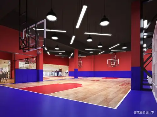 25万元教育机构340平米装修案例_效果图 - 关键球员少儿篮球俱乐部