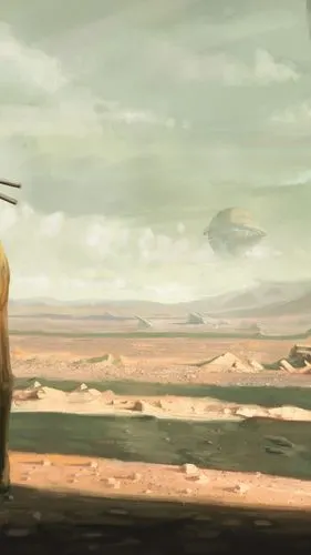 火星上的景色科幻手机壁纸