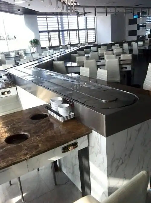 旋转小火锅设备 旋转设备厂家 旋转火锅传送带