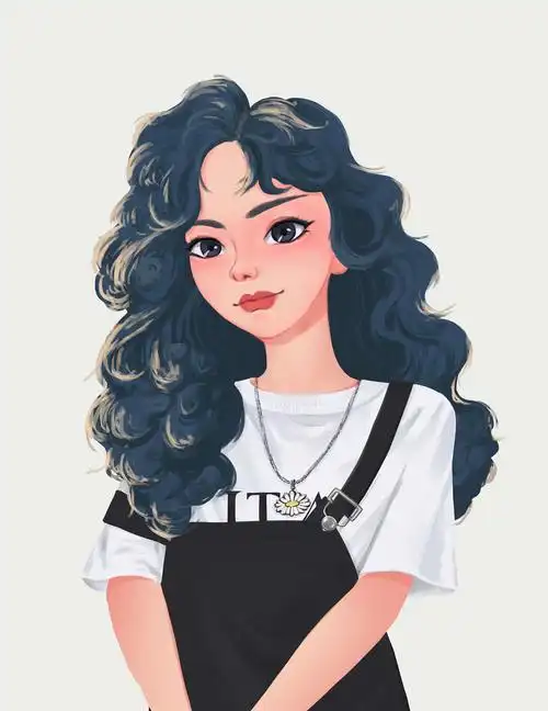 欧美风插画头像一枚|插画|商业插画|he在画画 - 原创作品 - 站酷