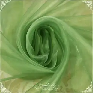 欧根纱布料涤纶圣诞婚纱服装婚庆布置面料纱料软/硬纱深绿墨绿色