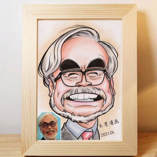 手绘真人画像 似颜夸张漫画头像设计 卡通人像定制 制作肖像漫画